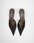 Vintage Donald J Pliner cut-out mules