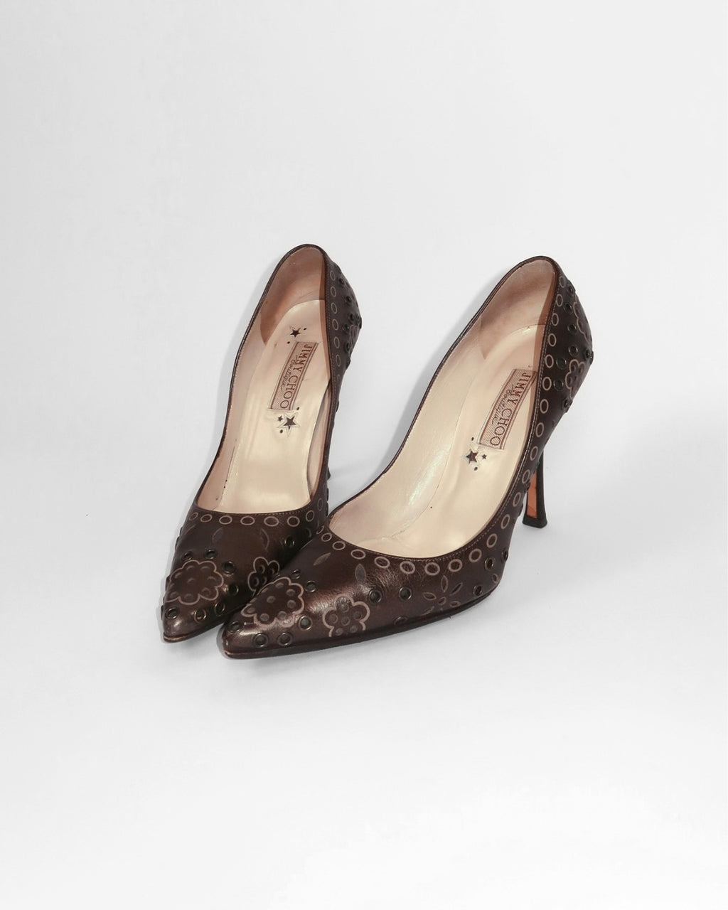 Vintage Jimmy Choo patterned pumps