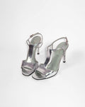Vintage Prada metallic T-strap sandals