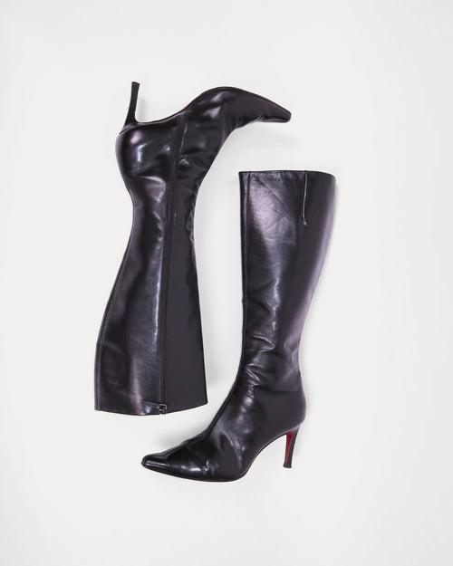 Vintage Burberry boots, alternate view