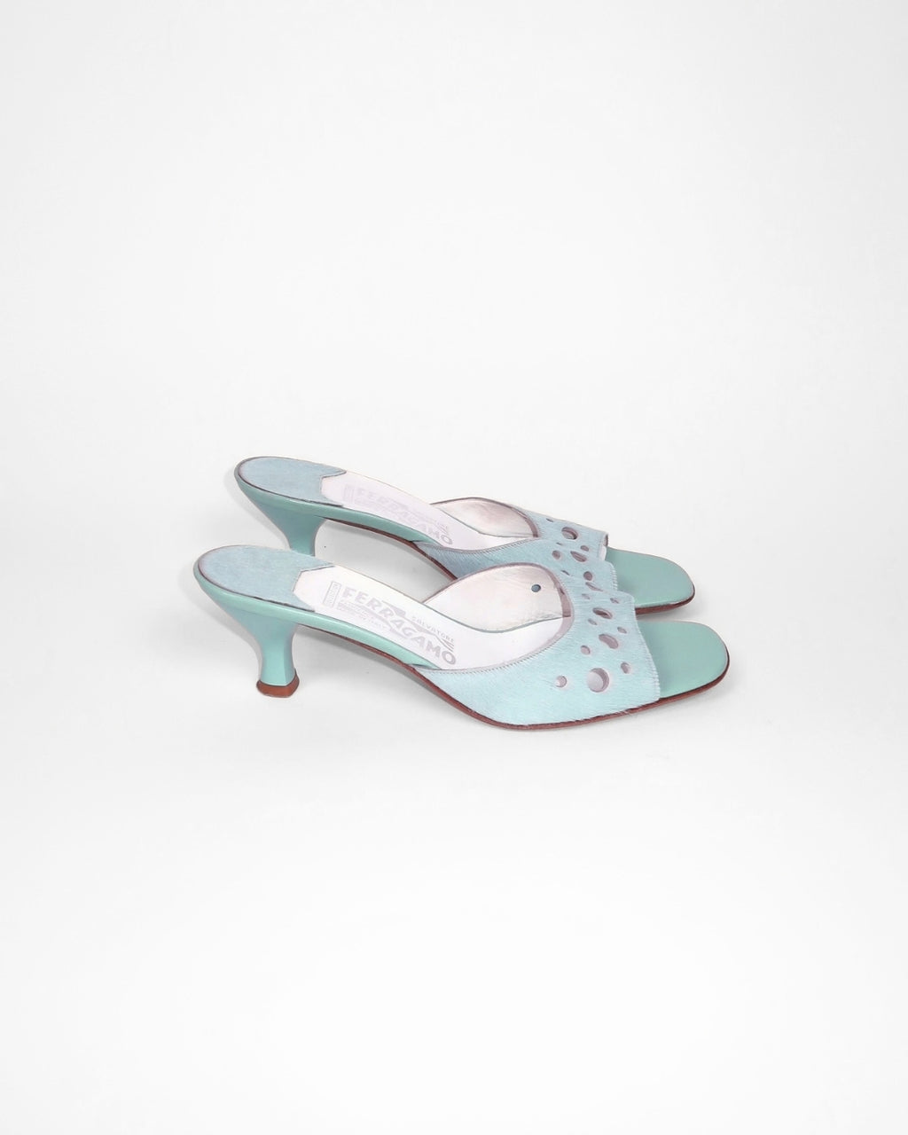 Vintage Ferragamo ponyhair sandals, alternate view