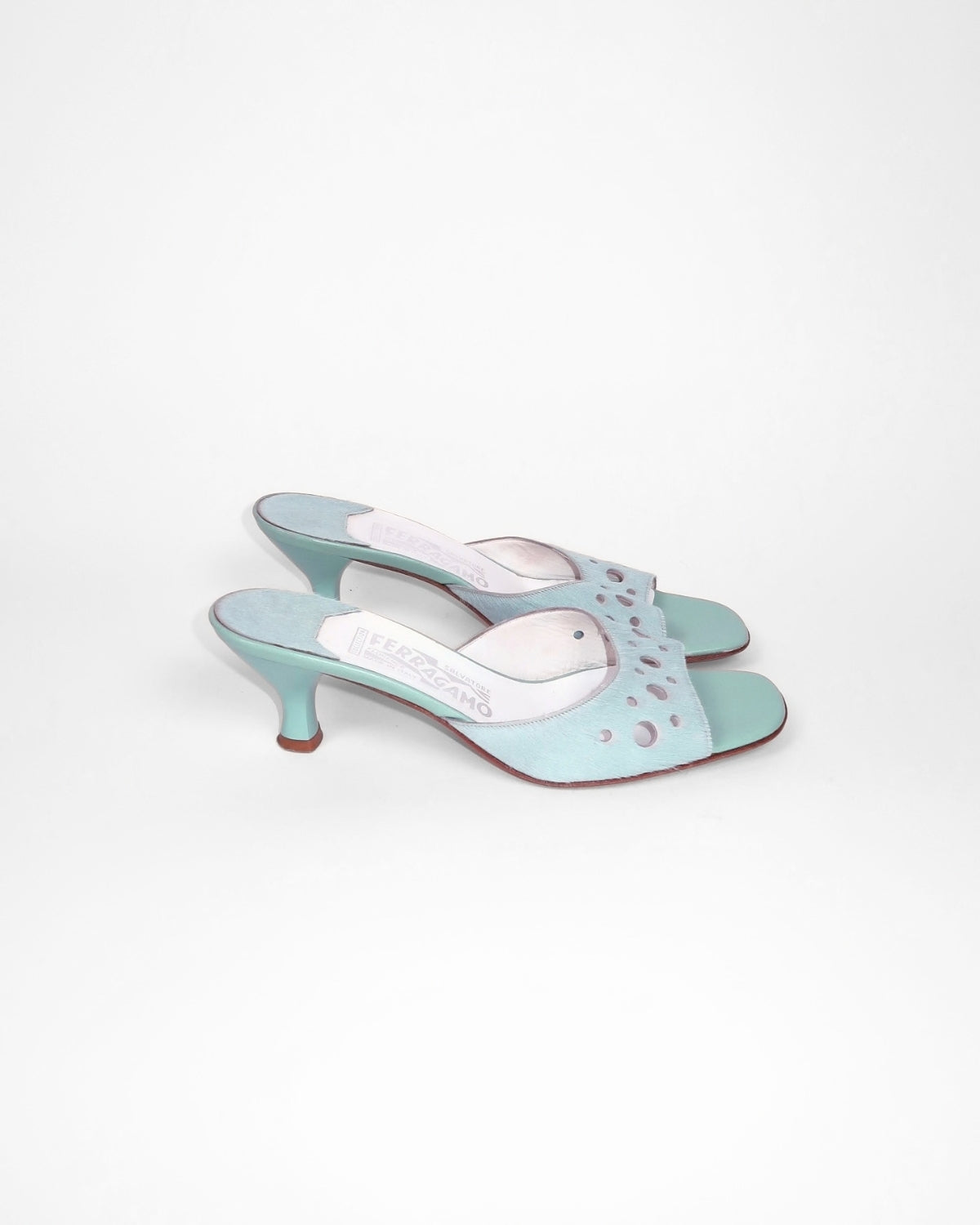 Vintage Ferragamo ponyhair sandals, alternate view