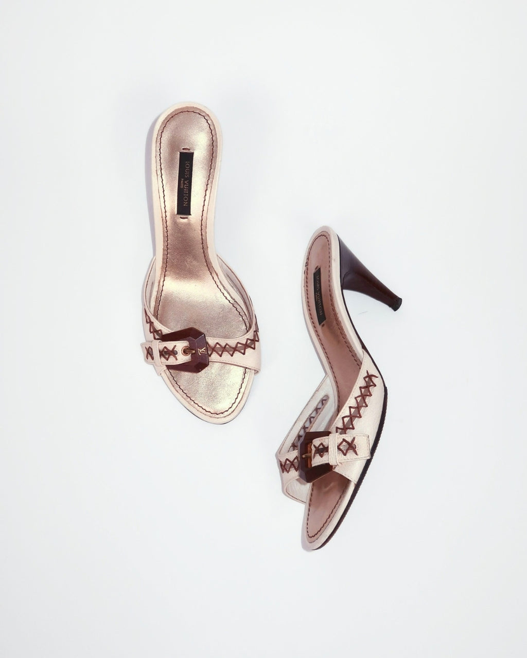 Louis Vuitton Wood Buckle Sandals