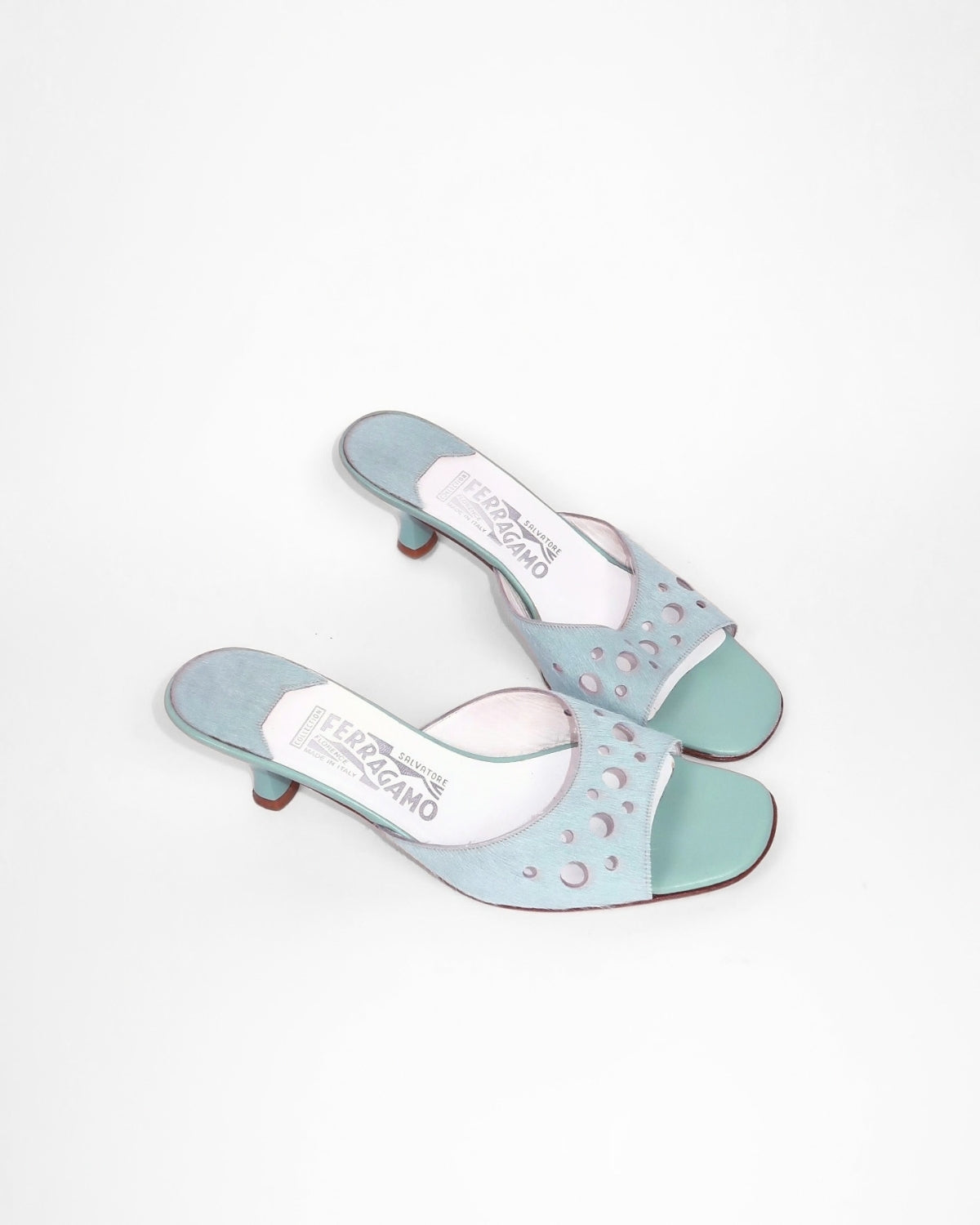 Vintage Ferragamo ponyhair sandals, alternate view