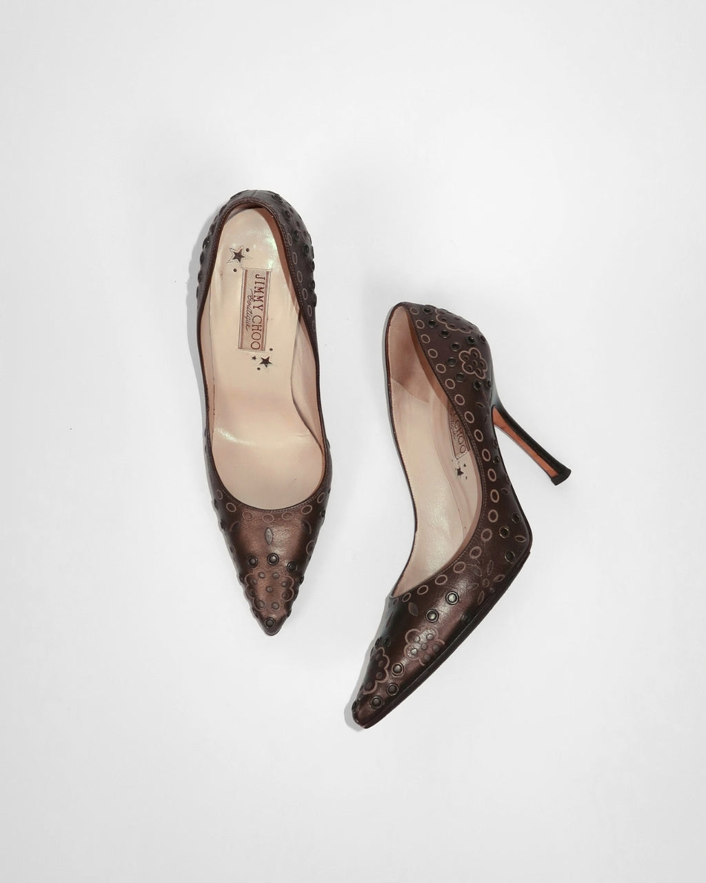 Vintage Jimmy Choo patterned pumps, alternate view