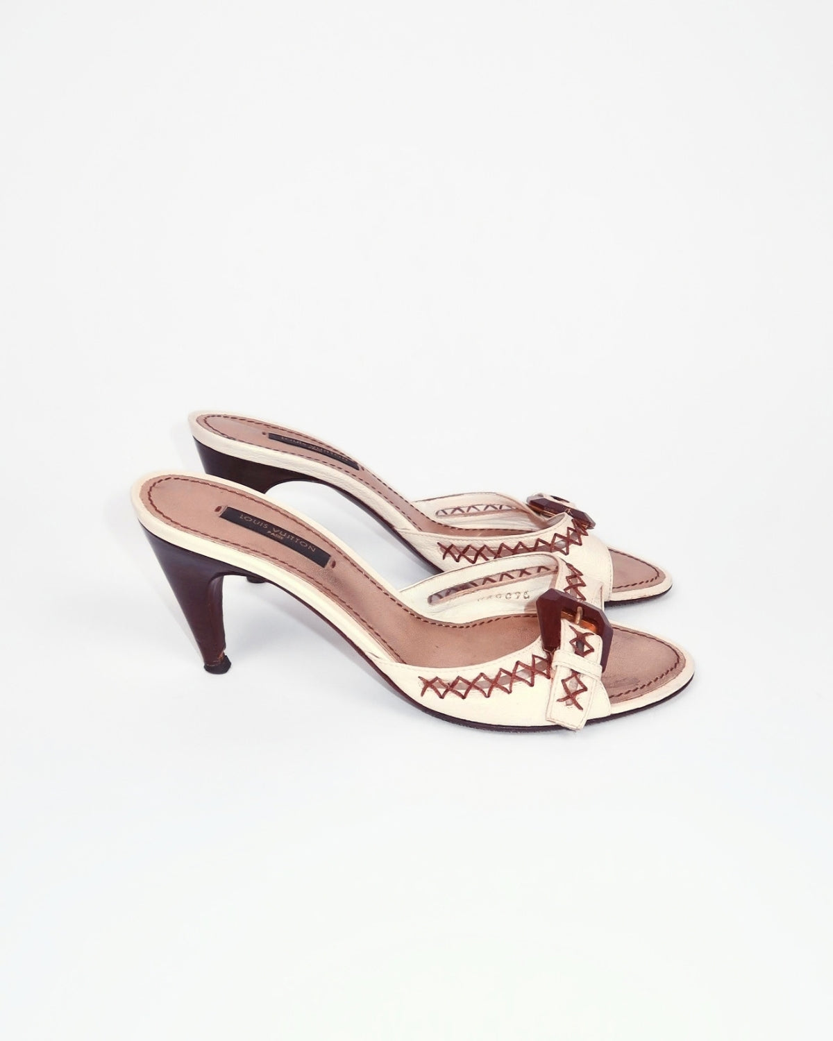 Louis Vuitton Wood Buckle Sandals