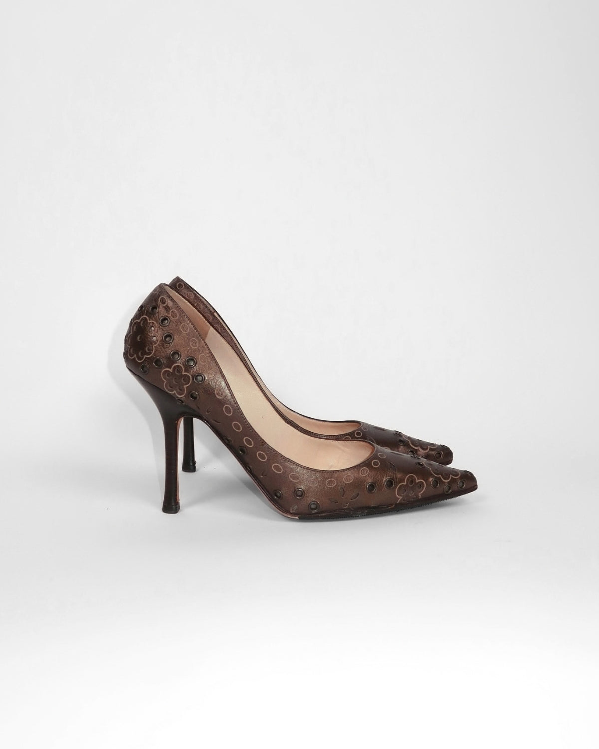 Vintage Jimmy Choo patterned pumps, alternate view