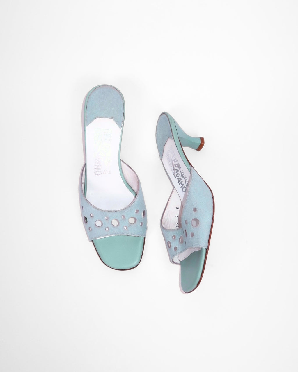 Vintage Ferragamo ponyhair sandals, alternate view