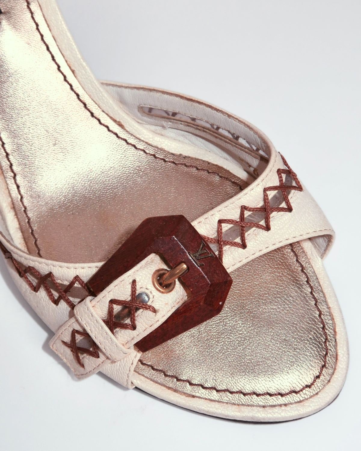 Louis Vuitton Wood Buckle Sandals