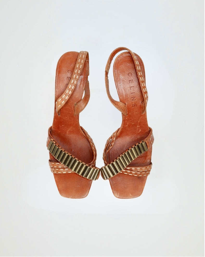 Vintage Celine SS01 bullet casing sandals by Michael Kors