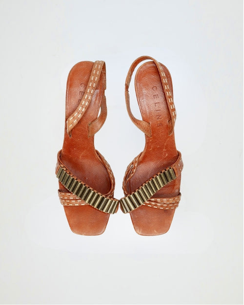 Vintage Celine SS01 bullet casing sandals by Michael Kors