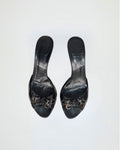 Vintage Dior black cannage CD charm heels