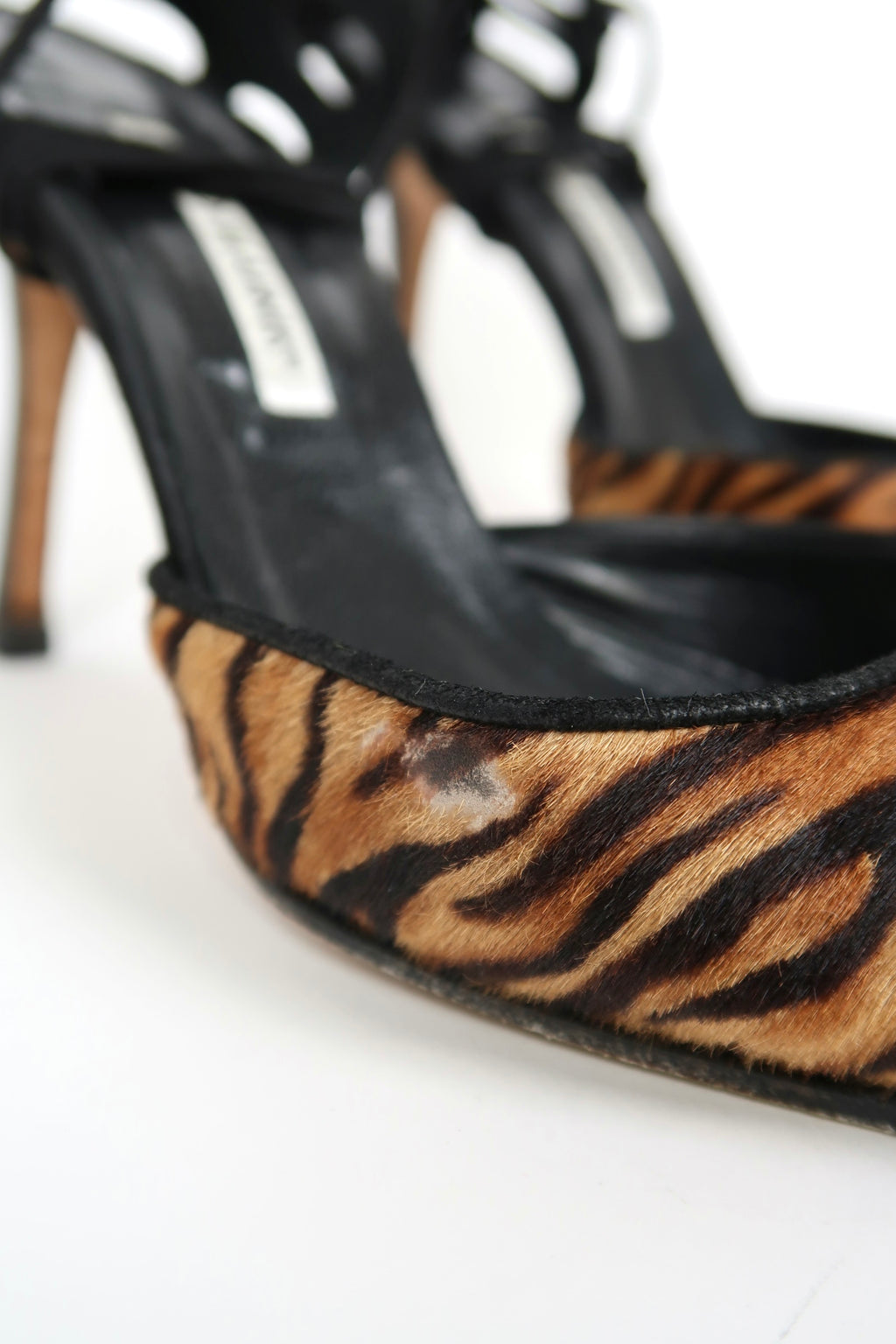 Vintage Manolo Blahnik ponyhair pumps, alternate view