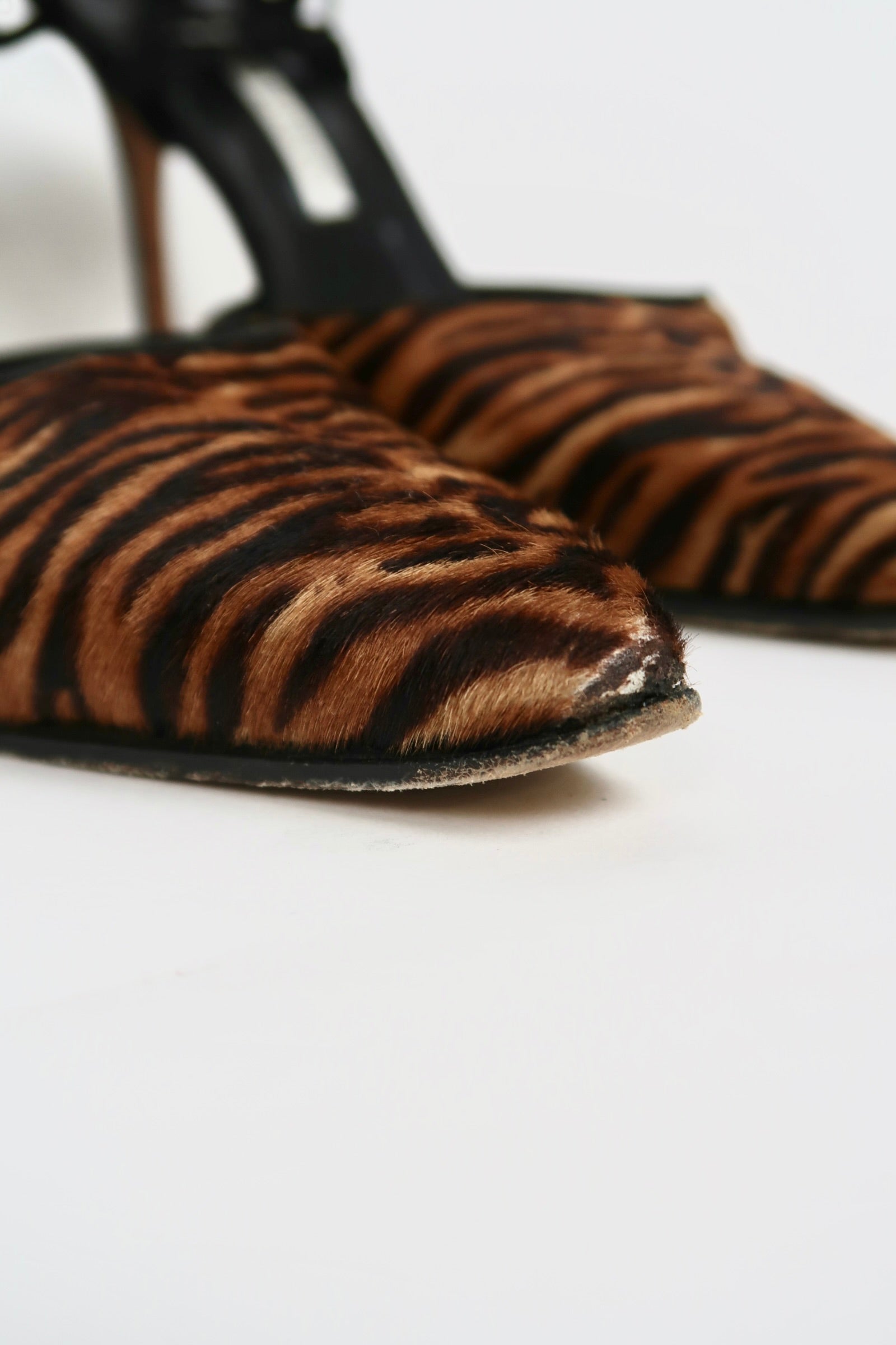 Vintage Manolo Blahnik ponyhair pumps, alternate view