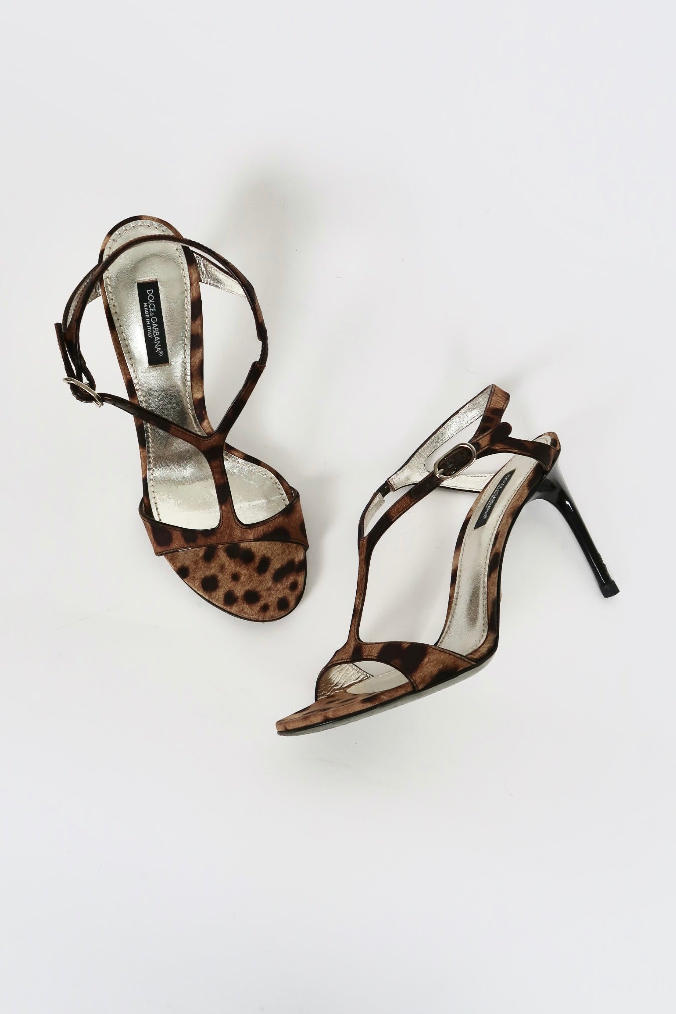 Vintage D&G leopard print strappy sandals, alternate view