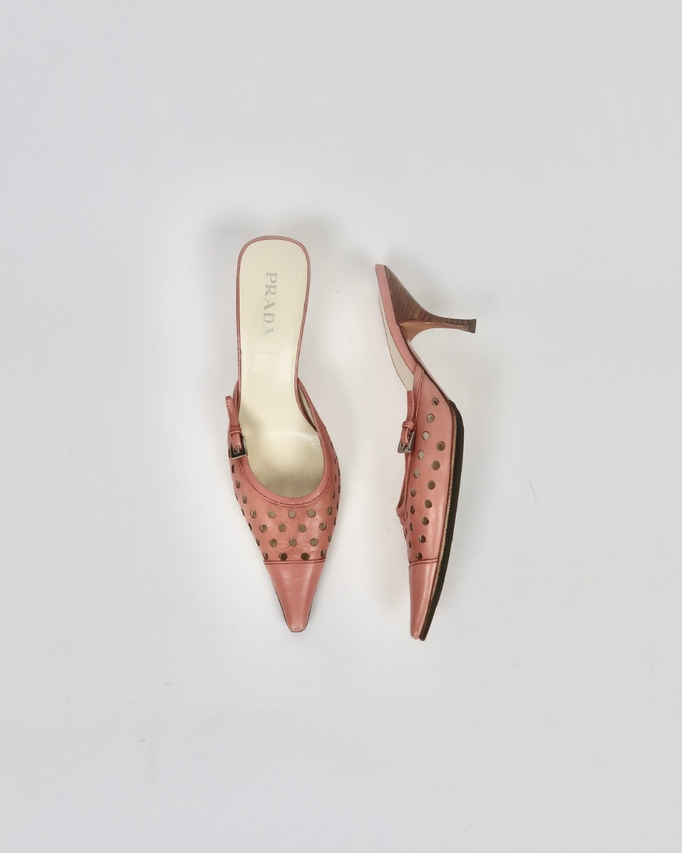 Prada Cut-Out Kitten Heels
