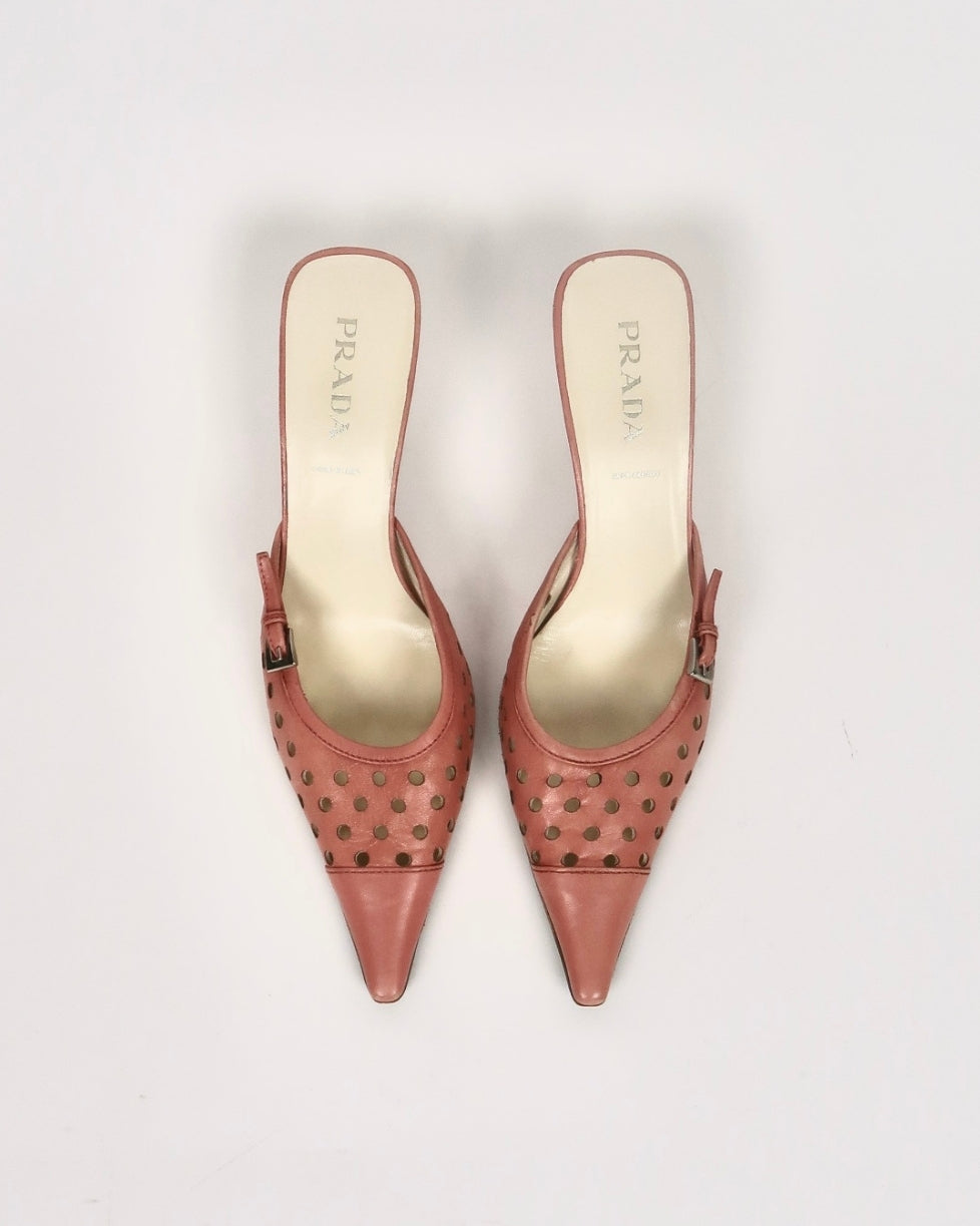 Prada Cut-Out Kitten Heels