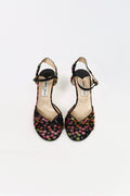 Vintage Jimmy Choo polka dot satin sandals