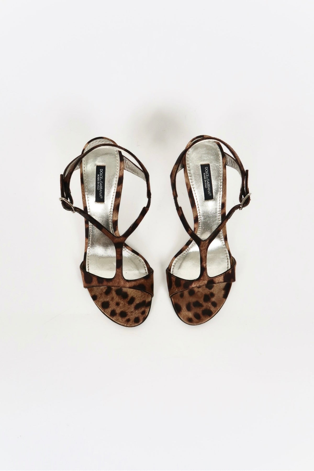 Vintage D&G leopard print strappy sandals