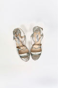 Vintage Jimmy Choo silver strappy sandals