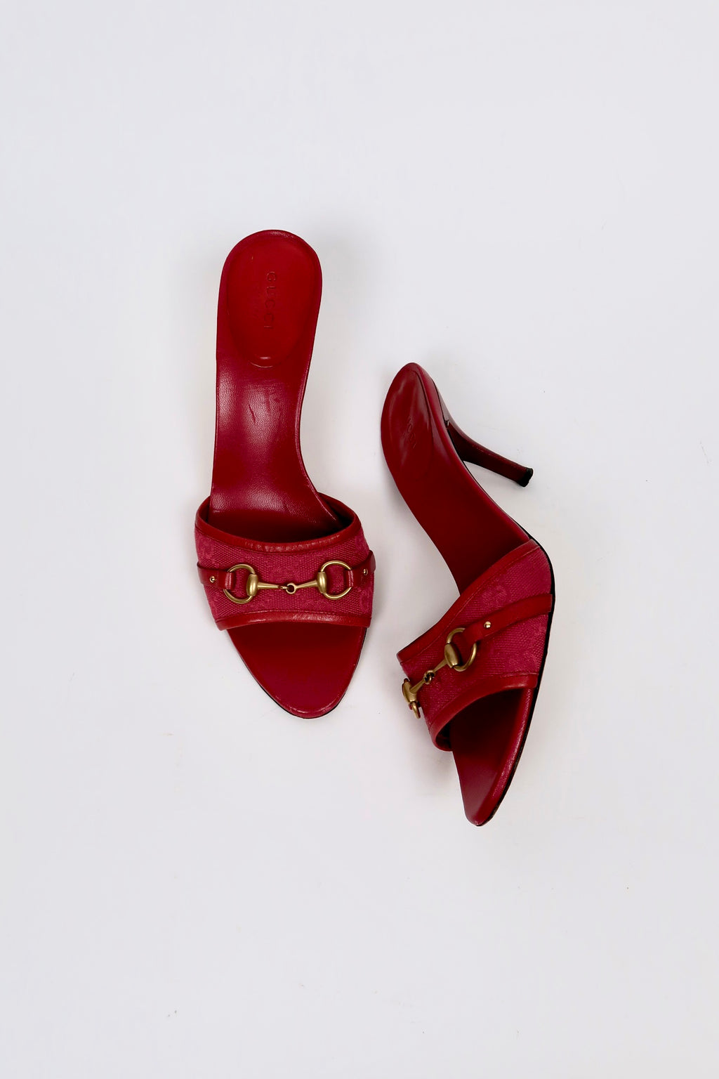 Vintage Gucci Tom Ford GG monogram horsebit heels, alternate view
