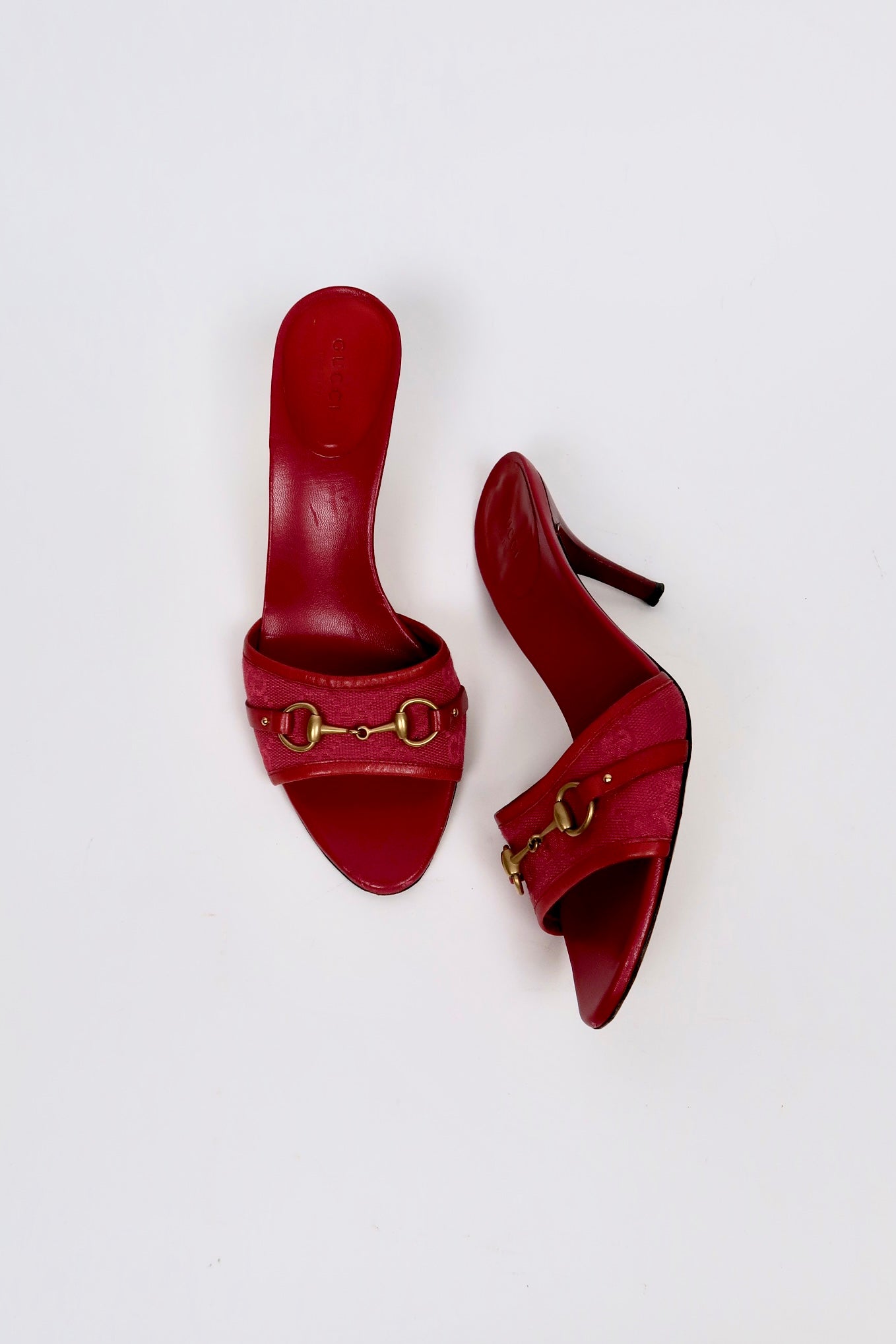 Vintage Gucci Tom Ford GG monogram horsebit heels, alternate view