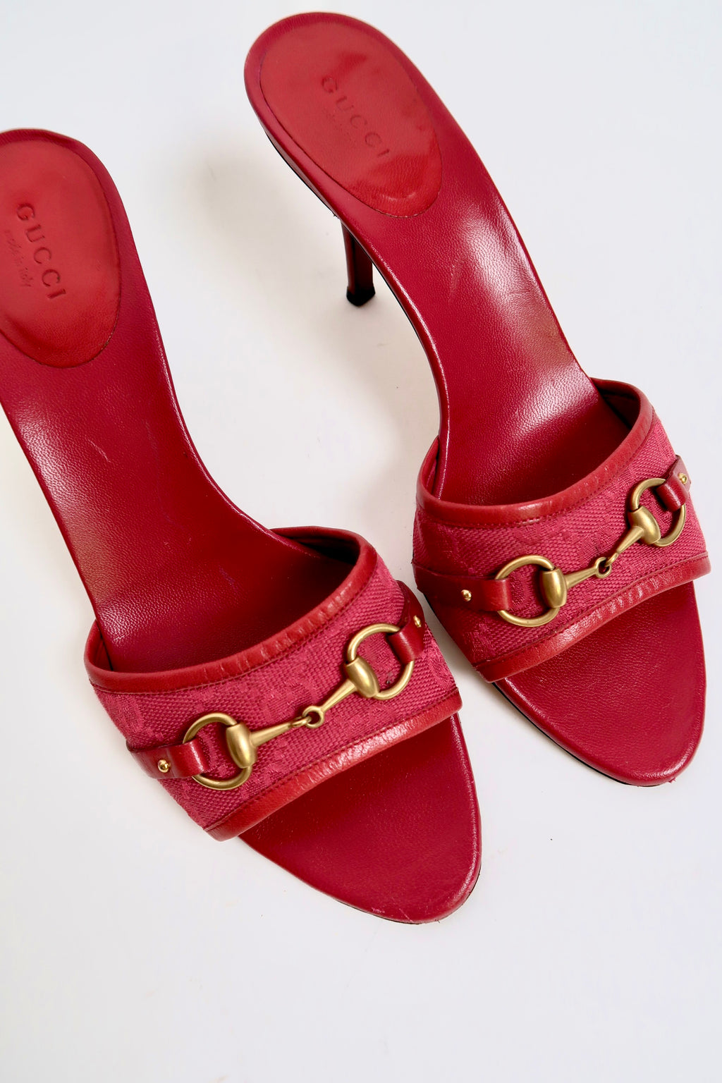 Vintage Gucci Tom Ford GG monogram horsebit heels, alternate view